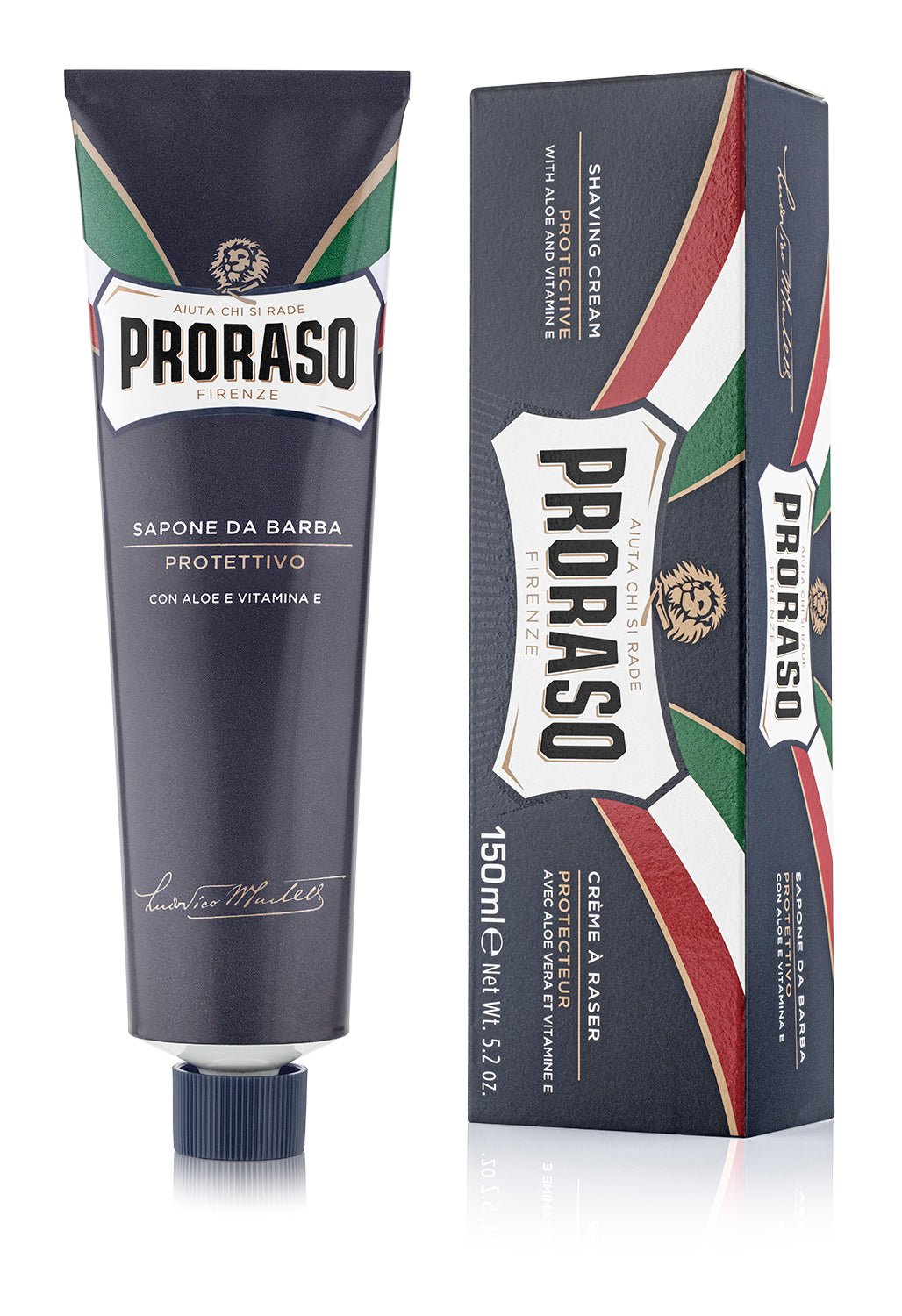 Proraso Shaving Cream Tube Protect Aloe & Vitamin E (blue) 150ml