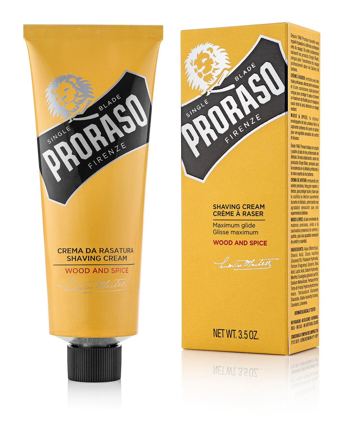 Proraso Shaving Cream Tube Wood & Spice 100ml