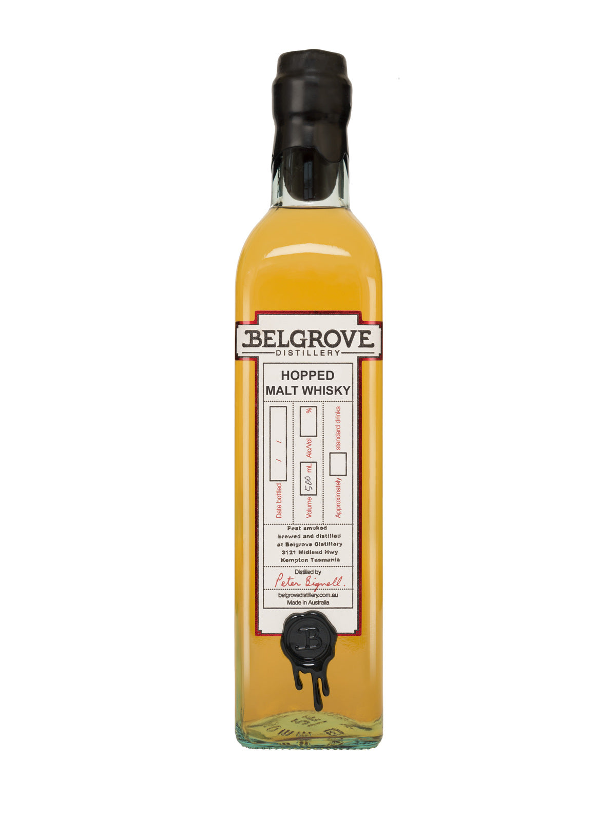Belgrove Hopped Malt Whisky 500mL 46%