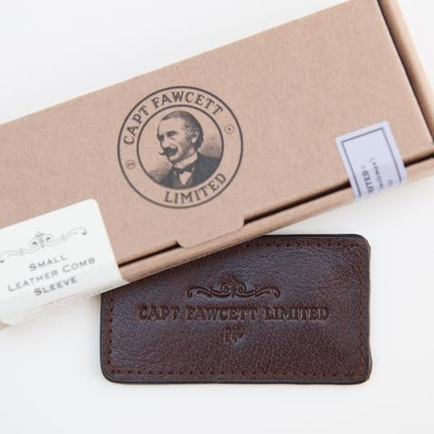 Captain Fawcett Small Leather Sleeve for Moustache Comb