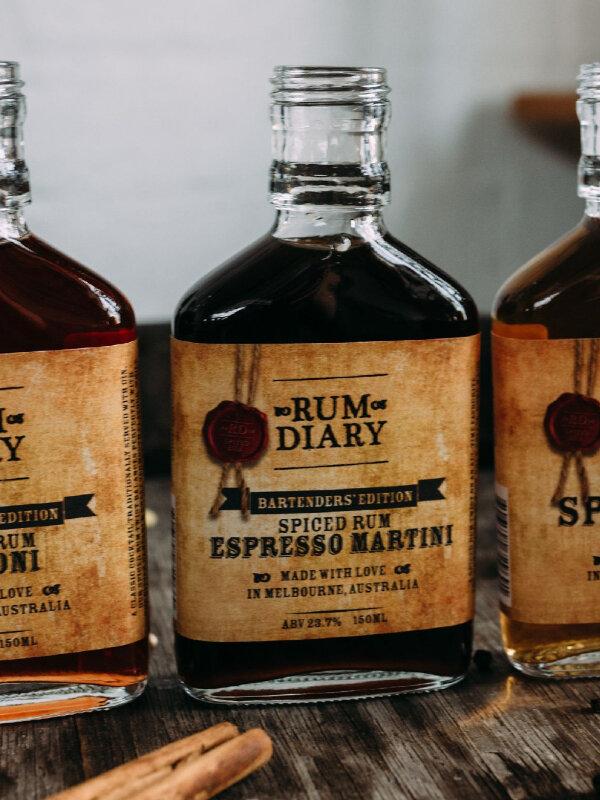 RUM DIARY SPICED RUM ESPRESSO MARTINI HIP FLASK 150ml
