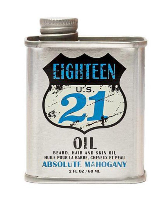 18.21 Man Made Hair and Beard Oil Absolute Mahogany NEW 2oz