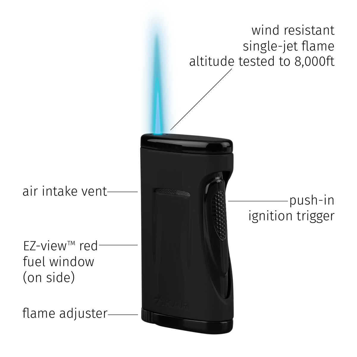 XIKAR XIDRIS LIGHTER BLUE.