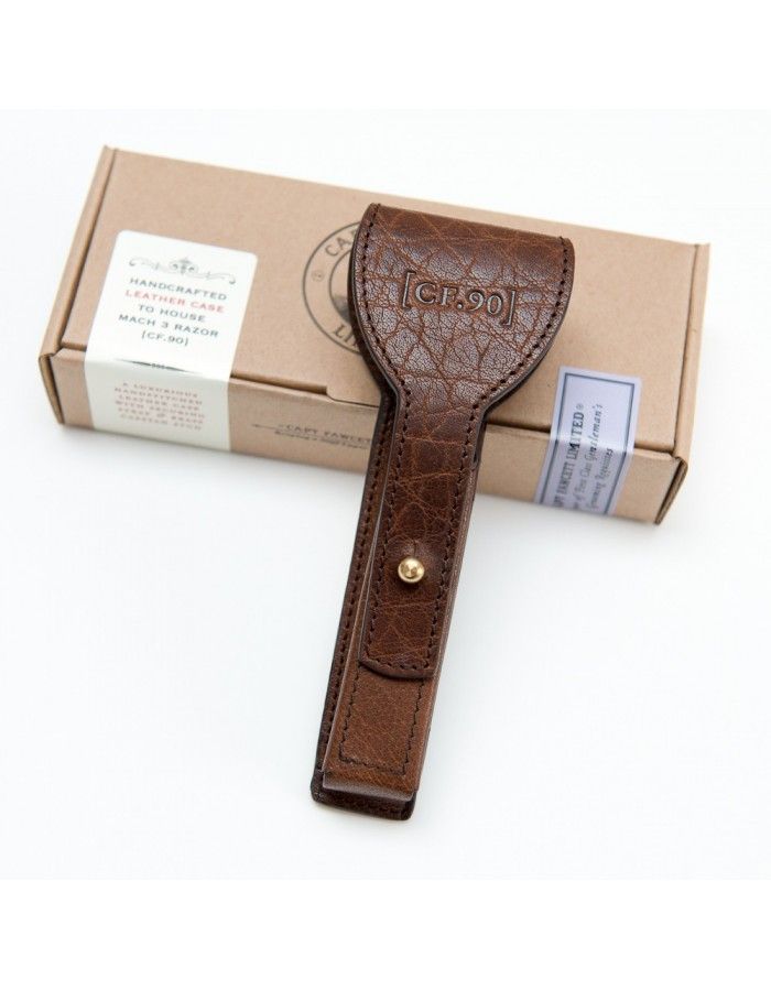 Captain Fawcett Handcrafted Leather Case for Mach 3 Razor