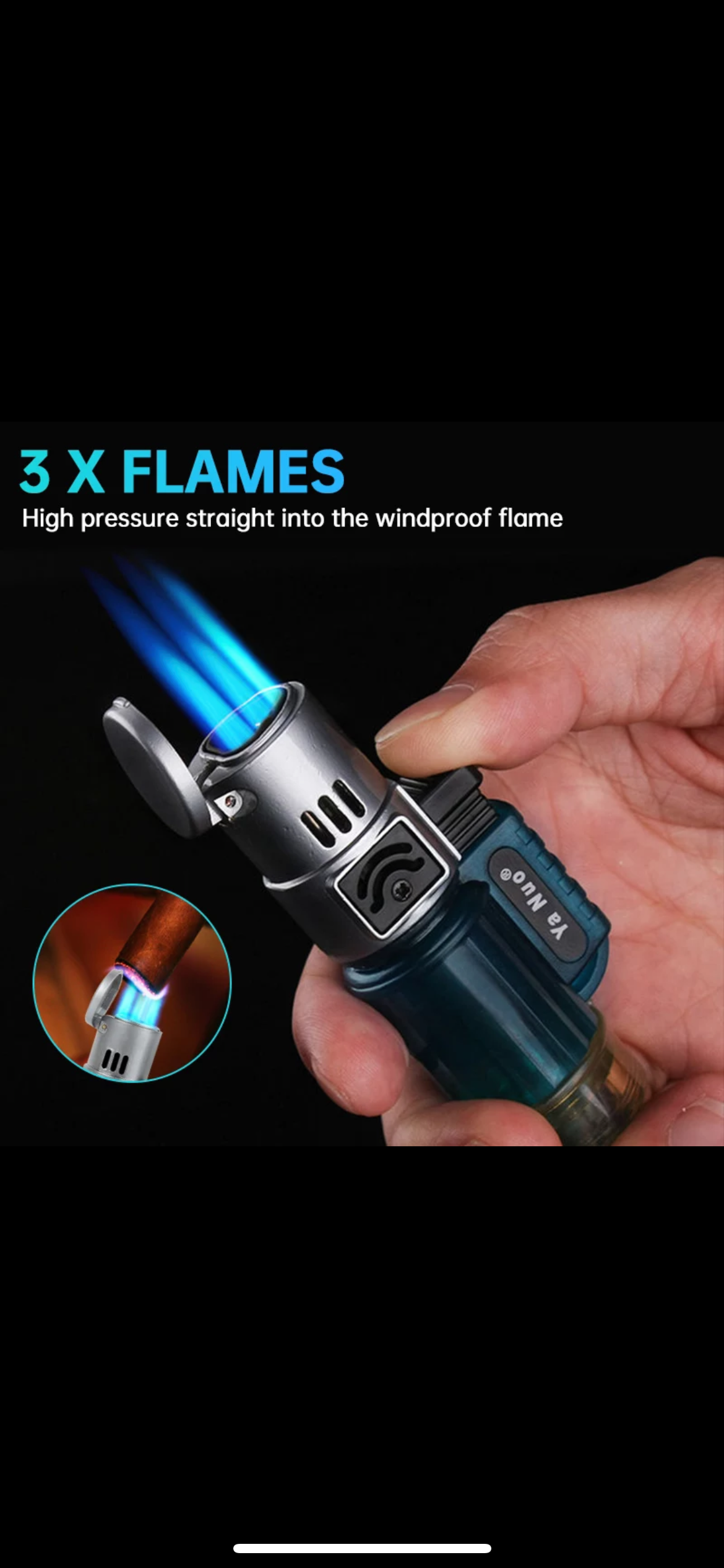 Triple jet Torch Lighter