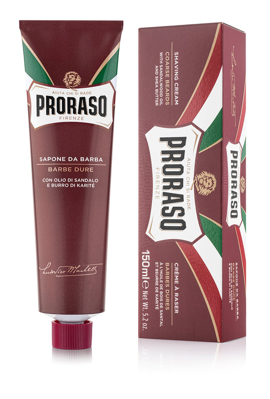 Proraso Shaving Cream Tube Sandalwood & Shea Butter (red)  150ml