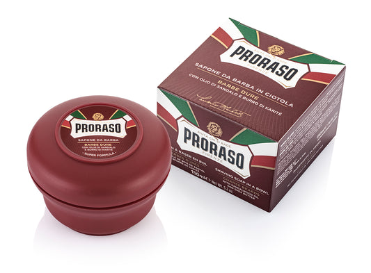 Proraso Shaving Cream Bowl Nourish Sandalwood Sandalwood and Shea Butter (red)  150ml