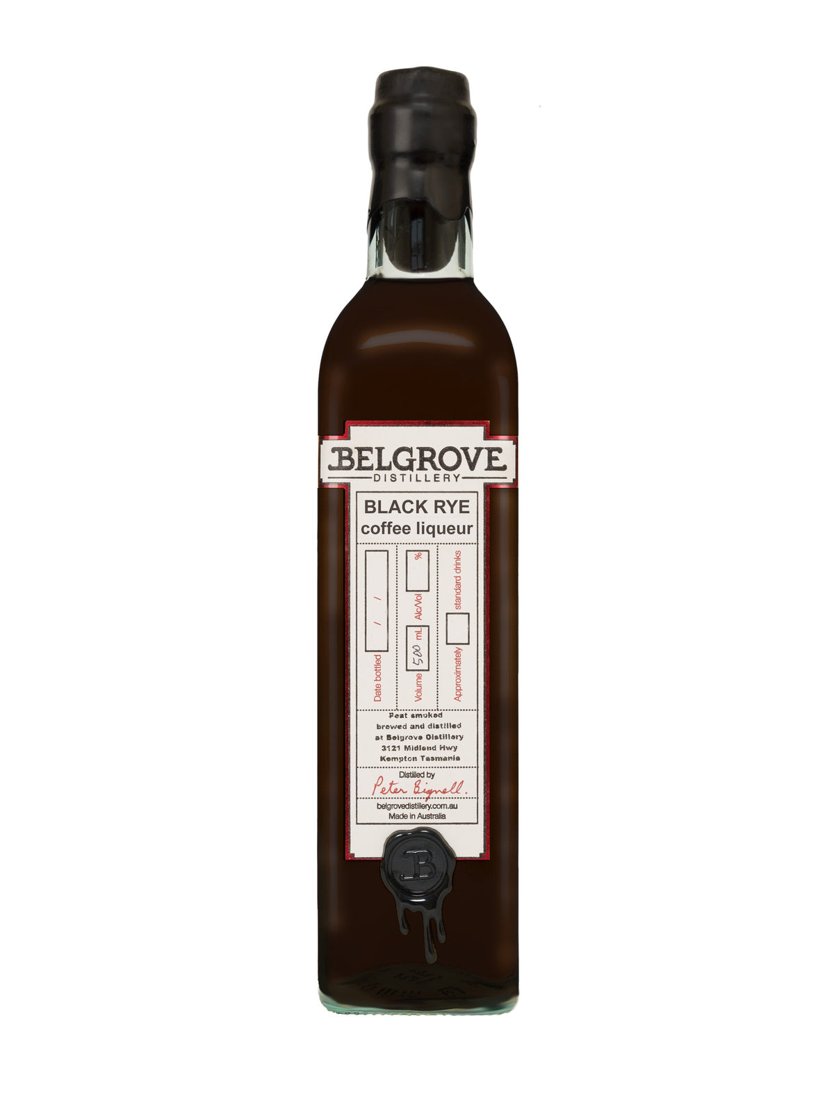 Belgrove Black Rye Coffee Liqueur 500mL 22%