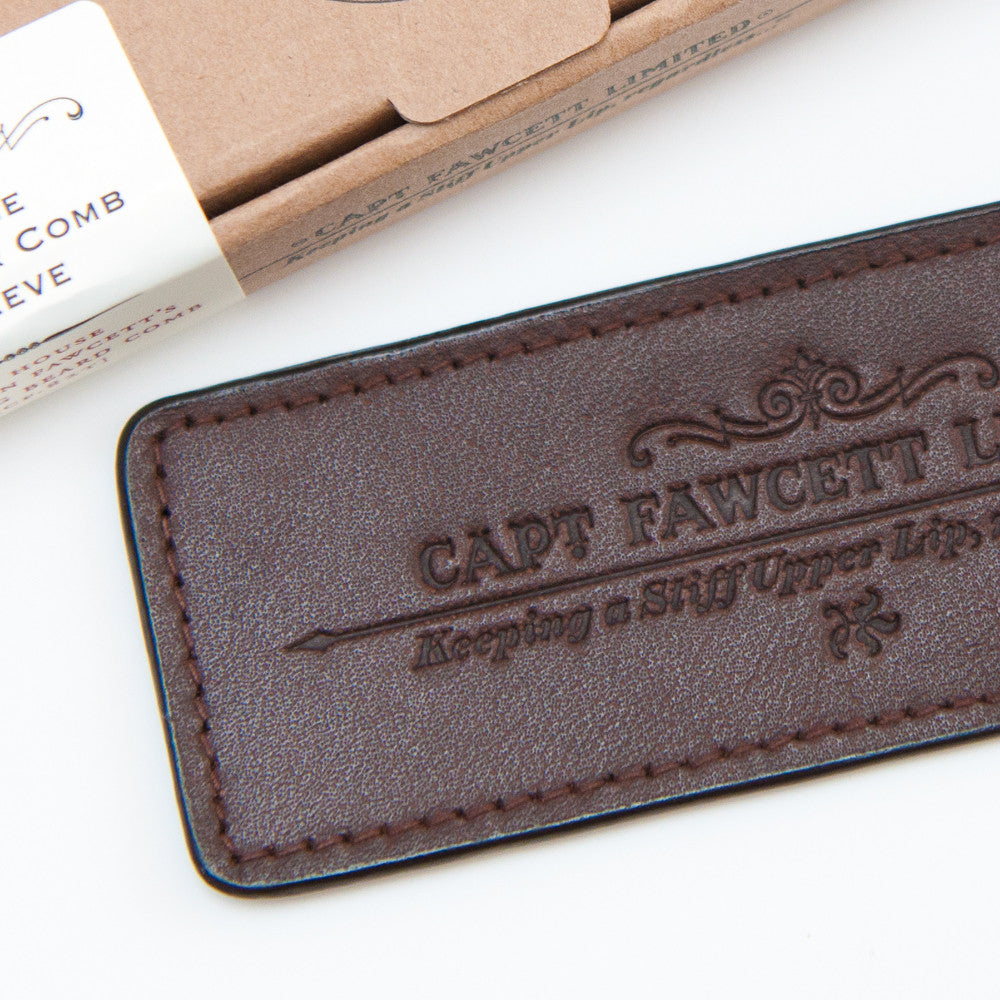Captain Fawcett Large Leather Sleeve for Pocket Comb