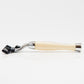 Captain Fawcett Handcrafted Mach 3 Razor with Luxury Leather Case - NEW