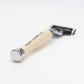 Captain Fawcett Handcrafted Mach 3 Razor with Luxury Leather Case - NEW