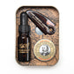 Captain Fawcett Ricki Hall Booze & Baccy Grooming Survival Kit with Beard Oil (10ml), Moustache Wax and Moustache Comb