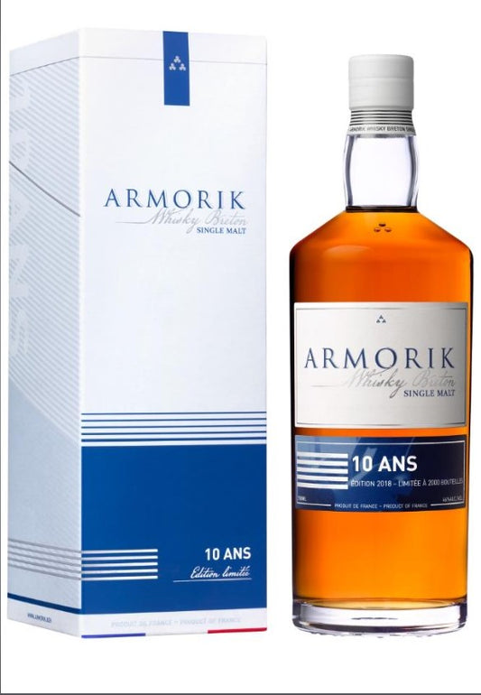 Armorik, 10 Ans (10YO) French Single Malt Whisky 46% 700ml