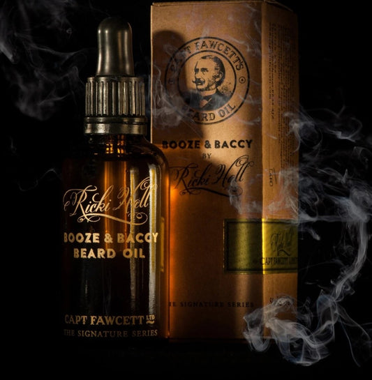 Captain Fawcett Beard Oil Ricki Hall Booze and Baccy Travel 10ml