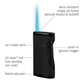 XIKAR Xidris Single-jet Flame Lighter BLACK